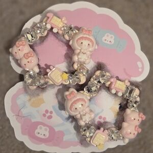 Cute Pink and Yellow Kids Hair Clips